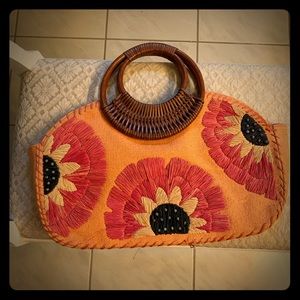 Red fish designs summer handbag